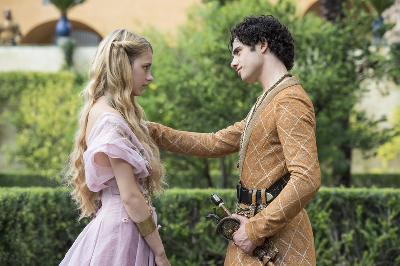 Nell Tiger Free as Myrcella Baratheon and Toby Sebastian as Trystane Martell